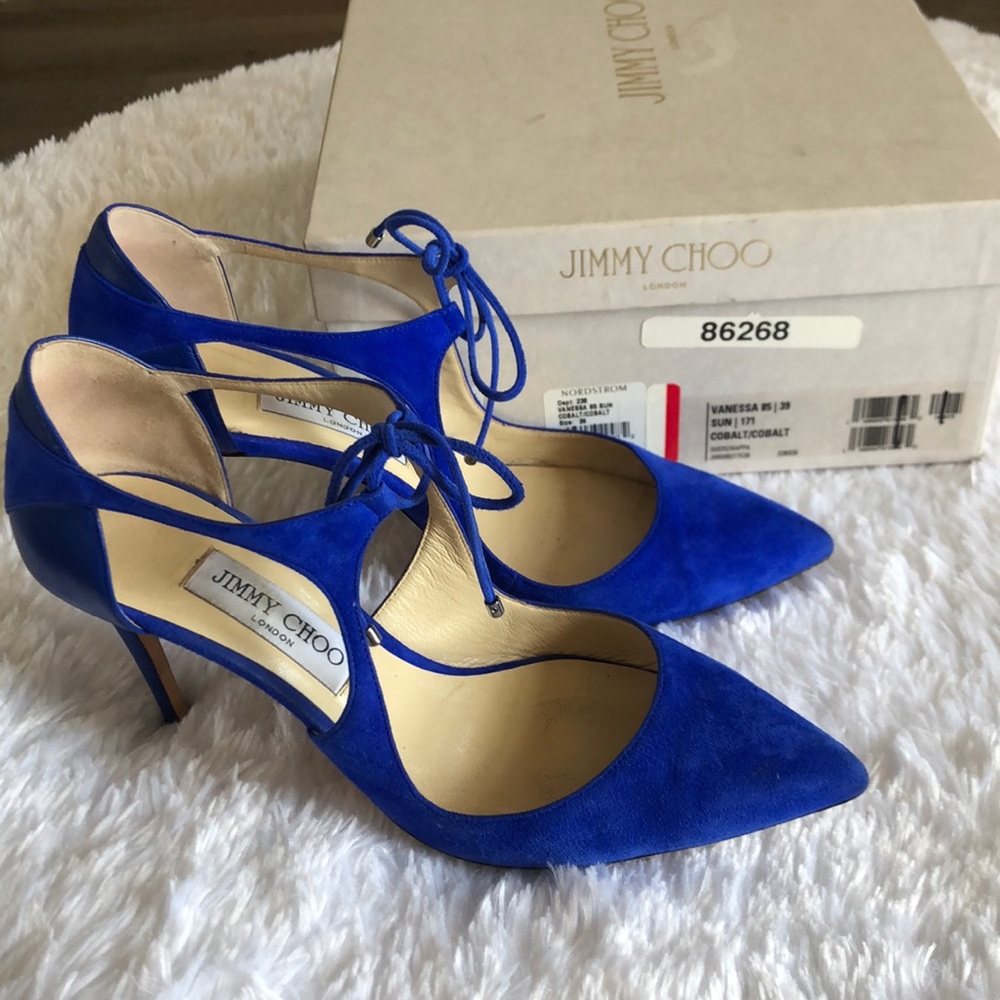 Jimmy Choo Vanessa 85 cobalt blue